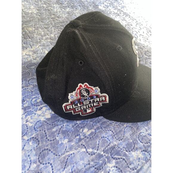 New Era Chicago White Sox Black‎ Wool 2003 ASG Hat 59fifty Size 7 MLB - Picture 11 of 12